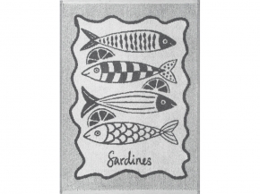 3с103.414ж1 Сардины(графит6) Полотенце махровое 50х70 см