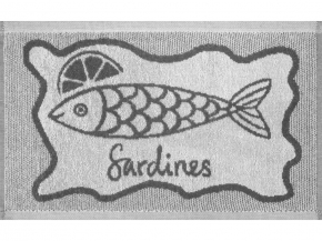 1с105.413ж1 Сардины(графит6) Полотенце махровое 50х30 см