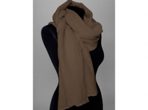 20С130-ШР/039/у Платок 140*140 цв. 1420 рис. 0 темно-коричневый