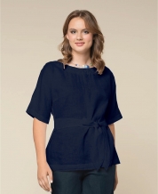 24С35-ШР/039/ст 1367/0 Блузка женская, т. синий