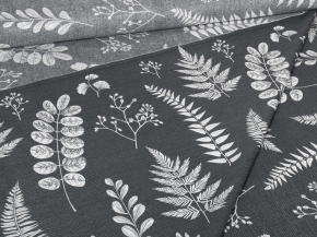 Ткань бельевая 17с-3ЯК п/л набивной лен 30, хл.70, пл.145,г рис. Папоротник, 220см