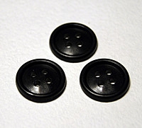 Пуговицы 17/4 термо-химо-стойкие 160°С, черные (уп.1000шт.)