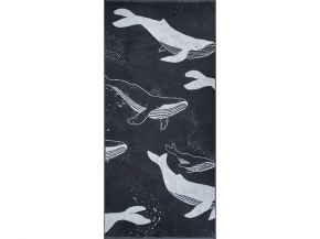 6с102.411ж1 Киты(антрацит) Полотенце махровое 67х150см