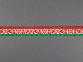 25мм. 91563/25 ЛЕНТА СУВЕНИРНАЯ красн, бел, зелен*1893, 25мм (рул.25м)