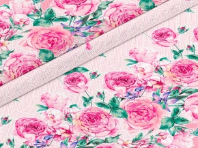 Полотно вафельное наб. 4Р-06 рис. 10522/1 Пионы скатерть, 150см