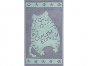 6с104.411ж1 Счастье есть(мятный2) Полотенце махровое 67х40см