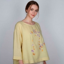 25С16-ШР/039/ст 1432/0 Блузка женская светло-жёлтый