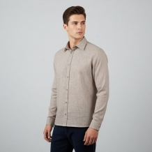 23С188-ШР/039/у 2/159 Сорочка мужская верхняя, лен-100