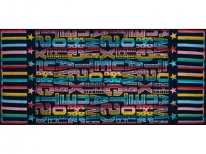 6с102.411ж1 Letters (т.радужка) Полотенце махровое 67х150см