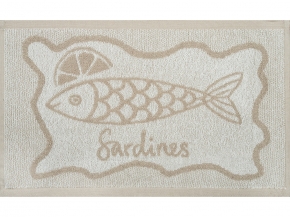 1с105.513ж2 Сардины (лен3) Полотенце махровое 50х30 см