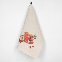 22С142-ШР+К/п.р. 45*60 Полотенце "Новогодний ужин-1" цв. 1 рис. 1221