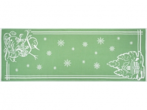 9с23.111ж1 Снеговик и домик2(ДТЭ травка) Полотенце х/б 50х140см