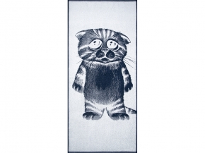 6с102.411ж1 Кот печалька (т.синий2) Полотенце махровое 67х150см