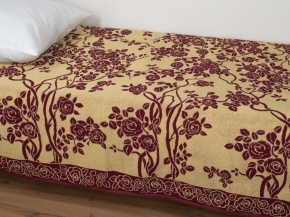 3с109.412ж1 Розы в цвету(кр.дерево2) Плед 208х200 см