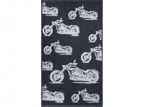 6с103.412ж1 Мото-паттерн(антрацит) Полотенце махровое 50х90см