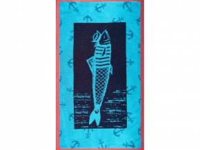 6с104.411ж1 Сардины New(3-бир-т.син) Полотенце махровое 67х40см