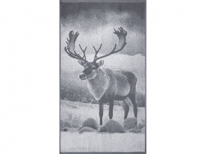 6с103.412ж1 Фото-олень(графит5) Полотенце махровое 50х90см