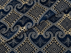 Гобелен с люрексом рис  PS-002-2 blue D, 150см