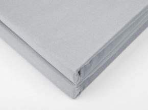 3956-БЧ Простыня на резинке сатин 200*90*25 рис. 14-4105 цв. св-серый