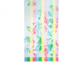 6с103.412ж1 Бабочки (св.радужка) Полотенце махровое 50х90см