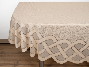 Д196Ка СКАТЕРТЬ ДЕКОРАТИВНАЯ 2965  бежевый 2.40 м*2.25 м рис. Д196Ка