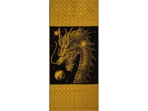 6с102.411ж1 Золотой дракон (черн.золото) Полотенце махровое 67х150см