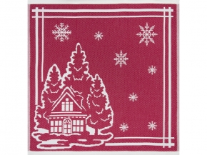 9с25.110ж1 Домик2(ДТЭ бордовый) Салфетка 50х50см