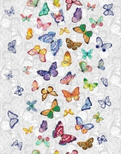 Полотно вафельное набивка рис.5634/1 Бабочки 175 гр., 50см