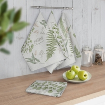 Рогожка набивная НКЛМ рис. 2314/1 Ботаника (три ручья на сарже), 150см