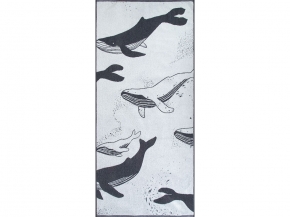 6с102.411ж1 Киты(антрацит) Полотенце махровое 67х150см