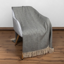 Плед п/шерсть 50% 150*200  цв. серый