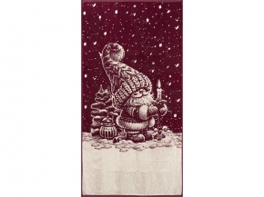 6с102.413ж1 Рождественской ночью  (кр.дерево1) Полотенце махровое 81х160см