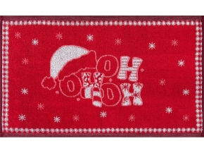 6с104.411ж1 Хо-хо-хо (3-бело.кр) Полотенце махровое 67х40см