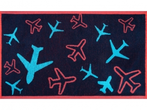 6с104.411ж1 Самолеты(3-бир-т.син) Полотенце махровое 67х40см