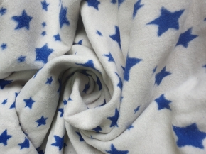 Одеяло байковое  жаккардовое в/уп 100*140  цв синий (звезды) (Россия ВВТ)