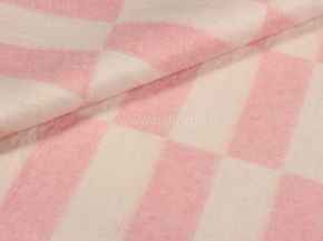 Одеяло хлопковое 100*140 клетка  цв.нежно-розовый