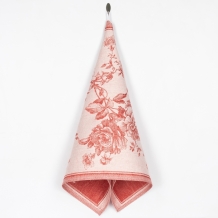 07С-39ЯК 45*60 Полотенце "Цветы и птицы" цв. бордо (многоцветный)