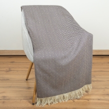 23СП182С-ДЯ Плед п/ш декоративный в/рул 155*220 "Ромбы" цв. шоколад (1-3)