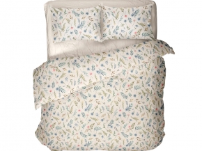 4900-БЧ  КПБ 2х сп  рис 6512-01 Цвяточны цуд цв серый  (лен)