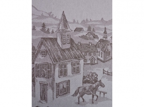 07с24-ЯК Скатерть D-170 "Американская деревня" цв. коричневый