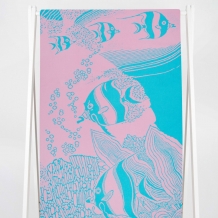 8с22.112ж1 Под водой (розовый8) Полотенце х/б 104х175см