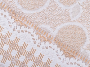 Д237Аб СКАТЕРТЬ ДЕКОРАТИВНАЯ 150  беж. с белым 1.50 м*1.30 м рис. Д237Аб