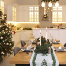 Дорожка набивная арт. 61 рис. 29285/1 Снежные ели, 50см