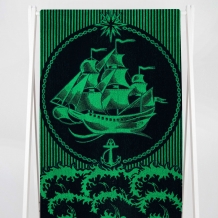 6с102.413ж1 Пляжное (темно-синий7) Полотенце махровое 81х160см