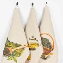 22С145-ШР+К/п.р/фкор Комплект полотенец из 3 шт 45*60 "Чай-3" цв. 1 рис. 73