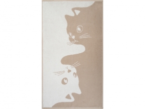 6с103.512ж2 Инь-ян-коты(лен3) Полотенце махровое 50х90см