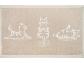 1с105.513ж2 Йога-кот(лён3) Полотенце махровое 50х30 см