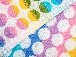 6с104.411ж1 Палитра (белая радужка) Полотенце махровое 67х40см