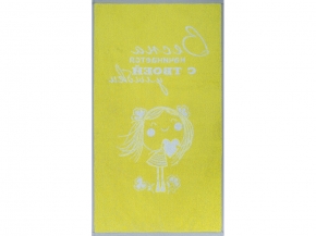 6с103.412ж1 Весна с улыбки (лимон-сер) Полотенце махровое 50х90см