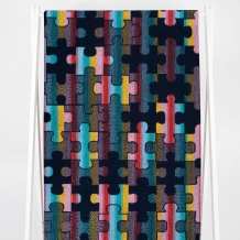 6с102.411ж1 Пазлы (т.радужка) Полотенце махровое 67х150см